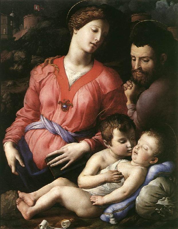 BRONZINO, Agnolo Holy Family  g Sweden oil painting art